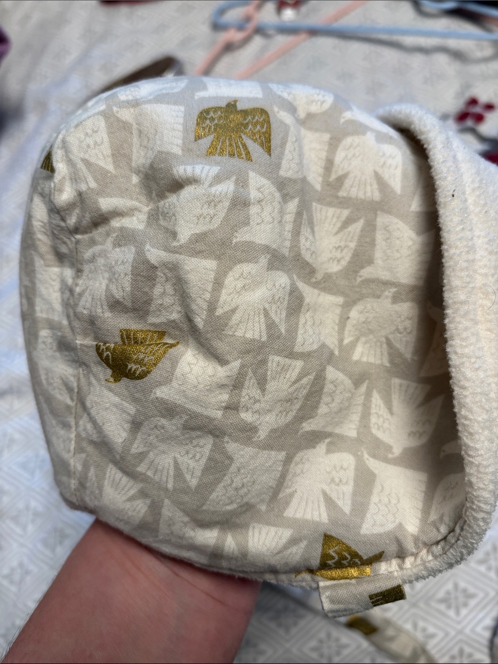 Urban baby bonnet fleece lined winter bonnet size 6mos w matching mittens